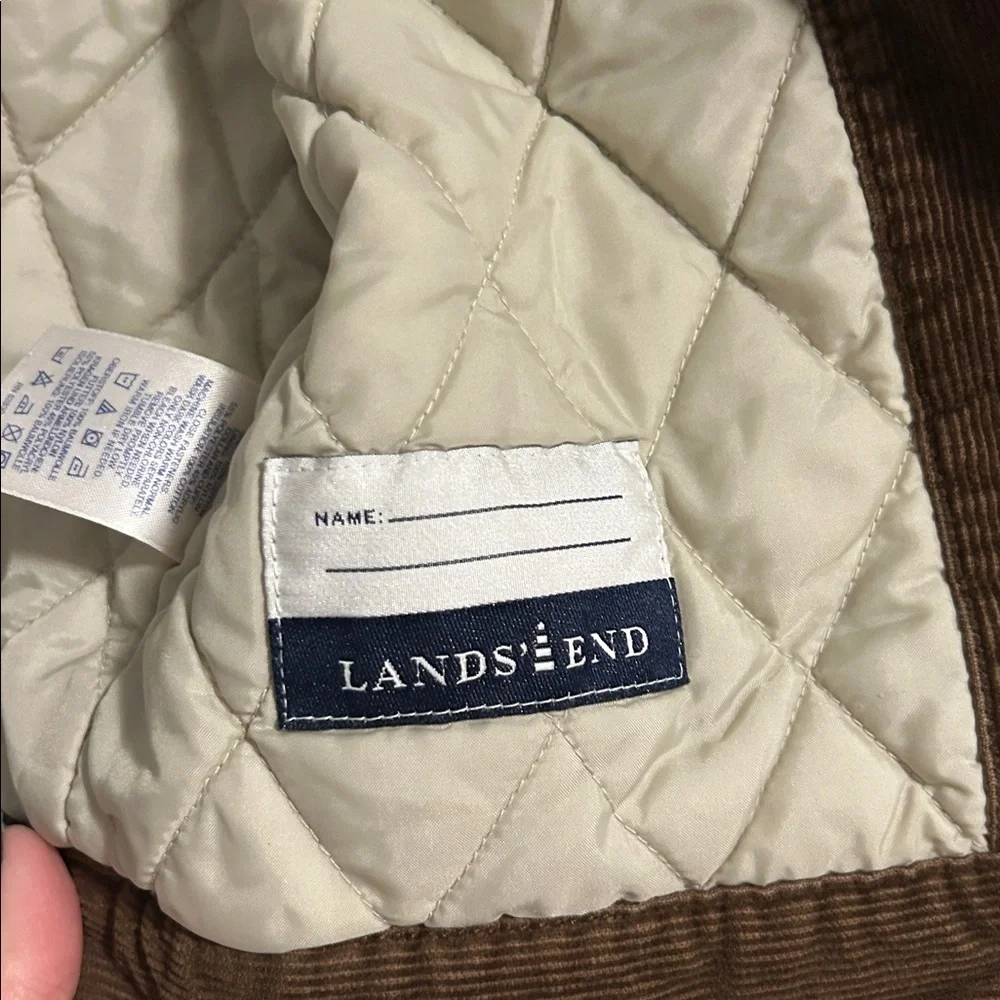 Lands End Toddler Sherpa Lined Corduroy Jacket Brown Size 4‎